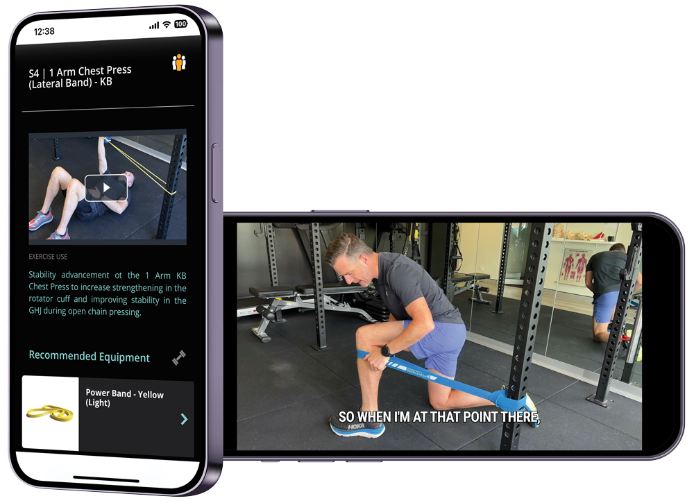 week-to-week demonstration and instruction videos for injury anbd surgery rehabilitation